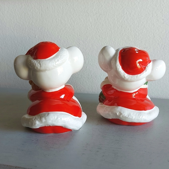 Christmas pepper shaker and salt shakerceramic mouse - Picture 6 of 9